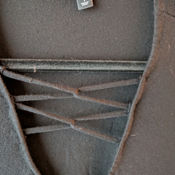 Torrid Mini Waffle Long Sleeve Lace Up Front Neck fit and flare 1 - Picture 3 of 11